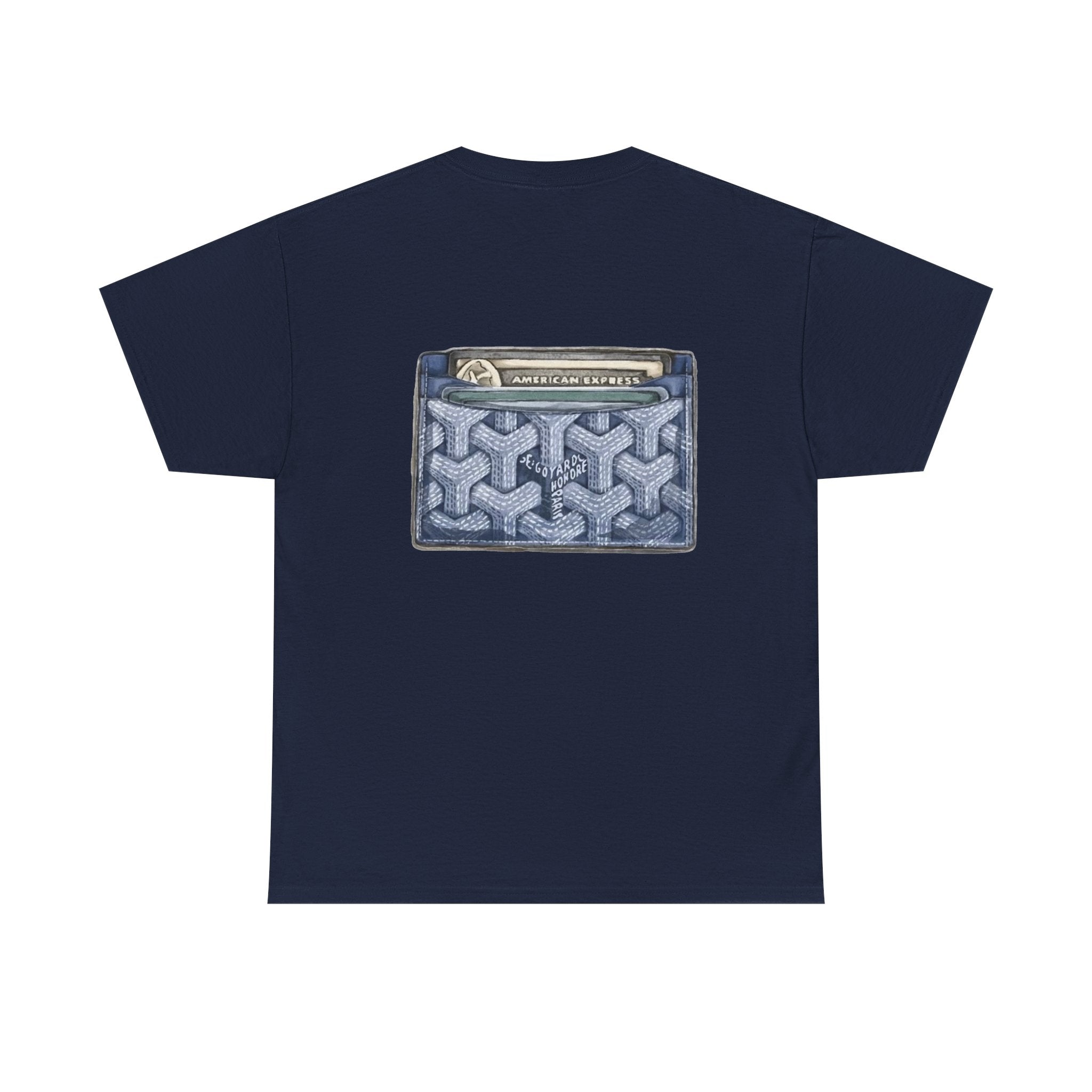 Goyard cardholder Graphic Tee — Wallet Backprint T-Shirt